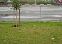 Venkovní hrací plocha s pískovištěm a umělým povrchem na ulici P. Jilemnického, Adamov III