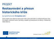 Restaurování a přesun historického kříže