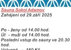 Zahájení provozu sauny Sokol Adamov