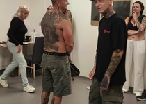 Ze zahájení výstavy "Umění pod kůží" Jiřího Kuchaře