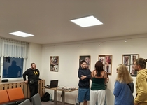 Ze zahájení výstavy "Umění pod kůží" Jiřího Kuchaře