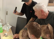 Ze zahájení výstavy "Umění pod kůží" Jiřího Kuchaře