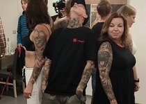 Ze zahájení výstavy "Umění pod kůží" Jiřího Kuchaře