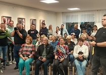 Ze zahájení výstavy "Umění pod kůží" Jiřího Kuchaře