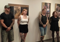 Ze zahájení výstavy "Umění pod kůží" Jiřího Kuchaře