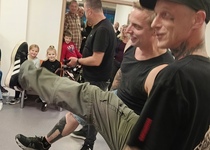 Ze zahájení výstavy "Umění pod kůží" Jiřího Kuchaře