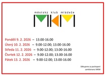 Otevírací doba 9.2.-13.2.