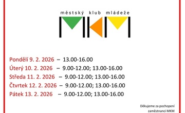 Otevírací doba 9.2.-13.2.