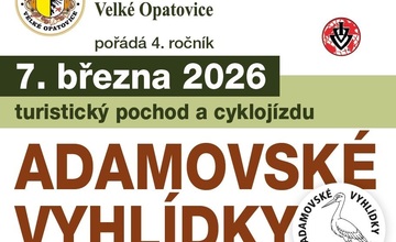 Turistický pochod a cyklojízda Adamovské vyhlídky 2026
