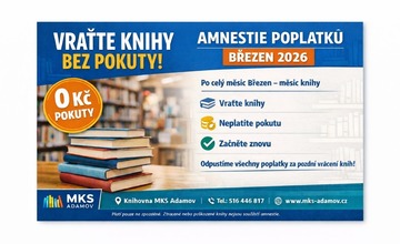 BŘEZEN MĚSÍC KNIHY a prominutí pokut za pozdní vrácení knih