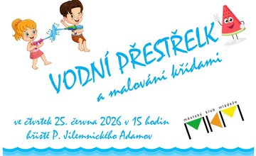 Vodní přestřelka a malování křídami