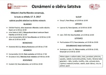 Oznámení o sběru šatstva