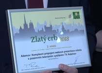 Zlatý erb - 2. místo pro město Adamov v Jihomoravském kraji