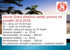 Zahájení provozu sauny TJ Sokol Adamov