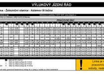 Změna jízdních řádů od 23. 3. - dočasné přerušení víkendového provozu MHD Adamov, tramvaje dle prázdnin, redukce vlaků R9