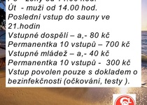 Zahájení provozu sauny Sokol Adamov