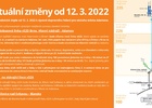 Velká vlaková výluka - změny v organizaci náhradní dopravy od 12. 3. 2022 Brno - Adamov