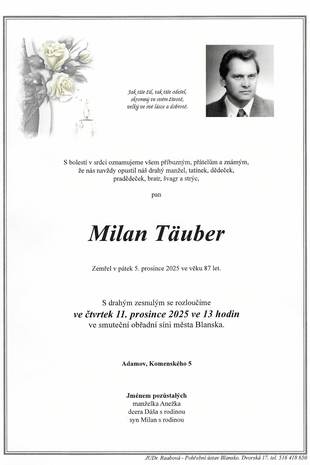 Smuteční oznámení