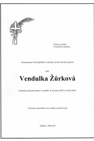 Smuteční oznámení