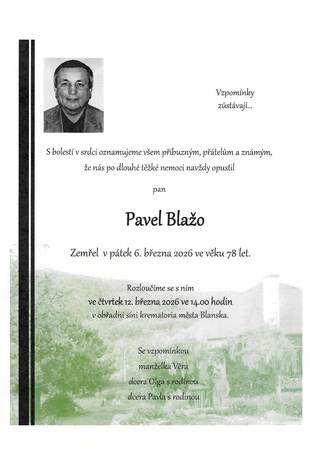 Smuteční oznámení