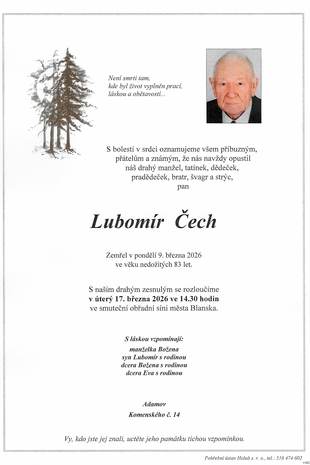 Smuteční oznámení